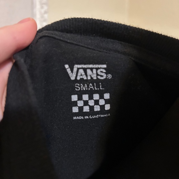 Vans Black and White Checkered Long Sleeve Top - Picture 4 of 4